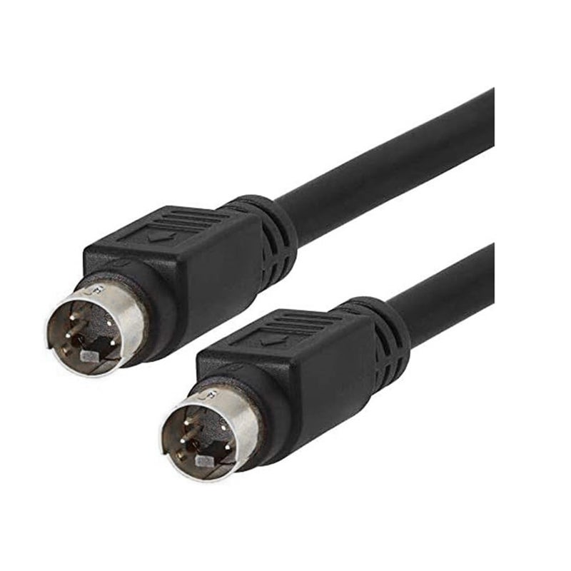 ZYAMY S-Video Cable 6 Feet Mini DIN 4 Pin S-Video Cable Male to Male Gold Plated 4 Pin S-Video Connector Support Video Transfer for TV, S-VHS, VCRs, DVD, Camcorders, Video Cards, 28AWG - Image 2